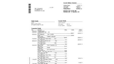Nab Bank Statement template : National Australia Bank template