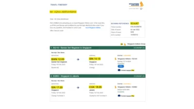 Indonesia Garuda Indonesia Flight Ticket Template in Word and PDF Format