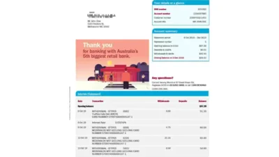 Bendigo Bank Statement