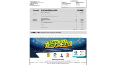 Indonesia MNC Kabel Mediacom Internet Bill Word And PDF Template (2 Pages)