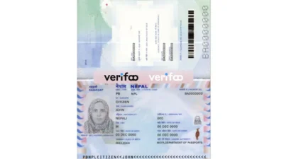 Nepal Fully editable Passport PSD Template