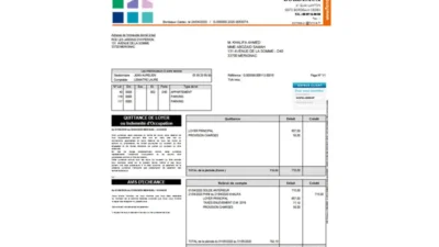 France Residential Rent Receipt and Notice of Maturity Template