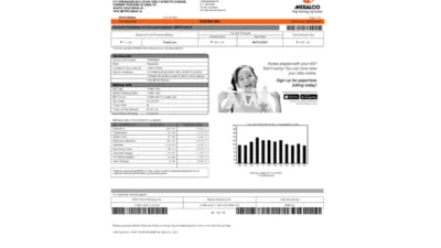 Philippines Meralco Electricity Utility Bill Word And PDF Template