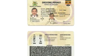 Uganda Driver License PSD Template