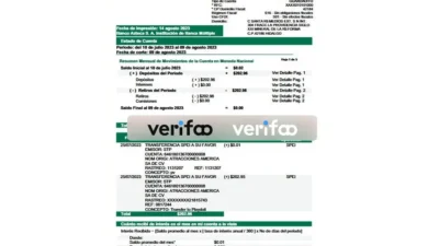 Mexico Minera de la Reforma Account Statement Template
