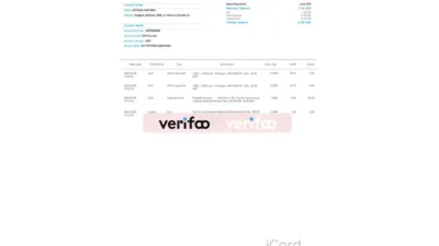 Bulgaria iCard Monthly Statement Template in word and pdf format