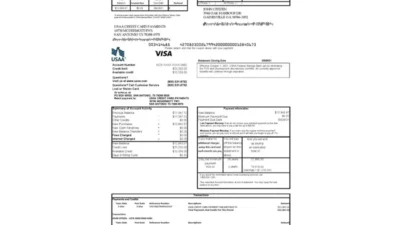 USA USAA Bank Credit Card Statement Template