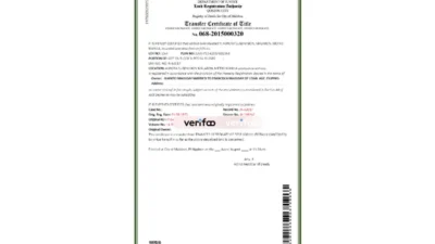 Philippines Transfer Certificate of Title Template in word and pdf format