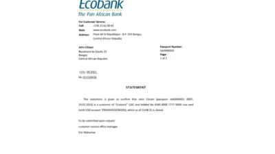 United Kingdom TSB Bank Statement Excel And PDF Template