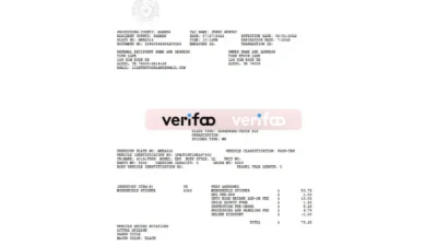 Texas USA Vehicle Registration Renewal Receipt Template – A Customizable Guide in PDF and Word Format