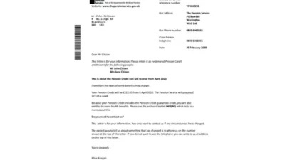 United Kingdom The Pension Service Bank Template In Word And PDF Format