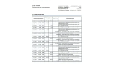 San Marino Banca Agricole Commerciale bank statement template