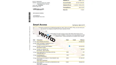 Nepal Siddhartha Bank Statement WORD And PDF Template
