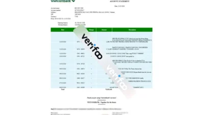 Vietnam Vietcombank Statement Template