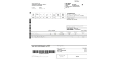 Moldova Gas Utility Bill Word And PDF Template