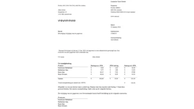 Netherlands Nuon Gas Utility Bill Word And Pdf Template