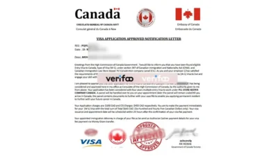 Canada Work Permit Approval Letter Template in Word and PDF Format