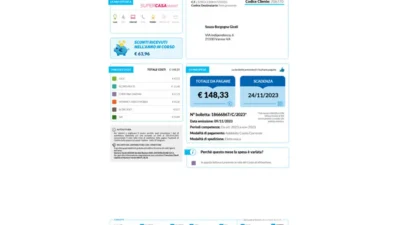Italy Optima Multi-Utility Bill Template in word and pdf format