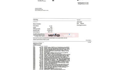 USA Citizens Bank Statement Template (4 pages)
