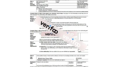 Tax Form W-4 Template