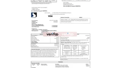 USA Sutton Bank Credit Card Statement Word And PDF Template