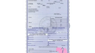 Nebraska Car Title – Certificate of Title Template in Word And PDF format