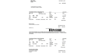 Colorado Vehicle Registration Renewal Template in Word and PDF Format