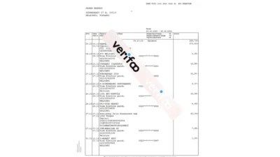 Finland Nordea Bank Statement Word And Pdf Template