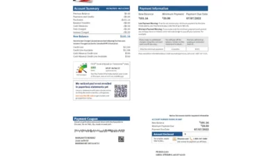 USA Discover Bank statement Template