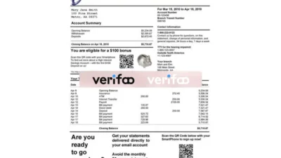 Netherlands Crawford Technologies Bank statement Template