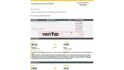 fastjet E-Ticket Template – A Customizable Guide in PDF and Word Format