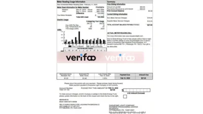 United States Duquesne Light Company Utility Bill Template in Word and PDF Format