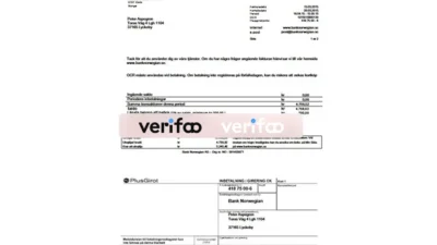 Sweden Bank Norwegian Bank Statement Template