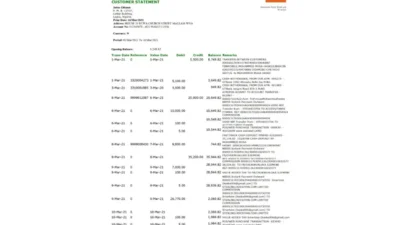 Nigeria GTBank Bank Statement Template
