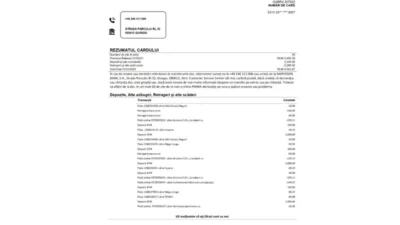 Romania Raiffeisen Bank Statement Template (Romanian Language)
