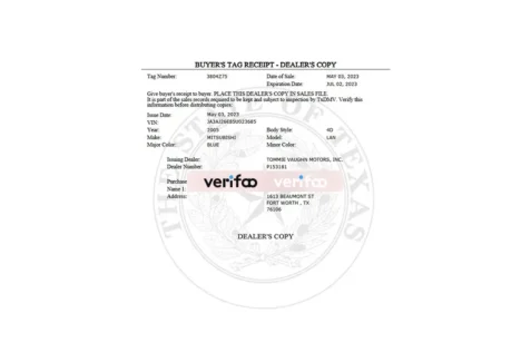 United States Texas Vehicle Registration Renewal Template in Word and PDF Format