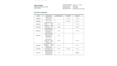 Saint Kitts And Nevis The Bank Of Nevis Bank Statement Word And PDF Format Template
