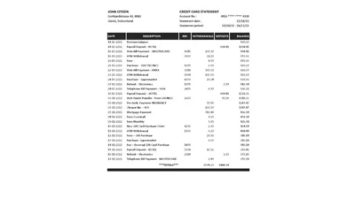 Switzerland Julius Bar Bank Statement Excel And PDF Template