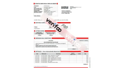 Italy UniCredit account statement Word And PDF Format