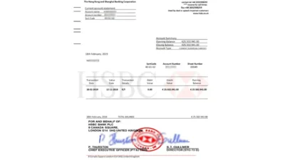 HSBC Bank Account Statement PDF Template (signed)