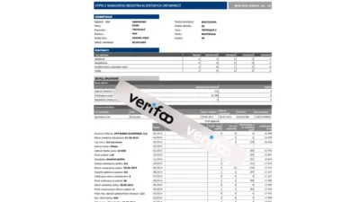 Slovakia SBCB Bank Statement Word And PDF Template