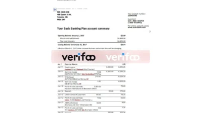 Canada Scotiabank Business Statement Template