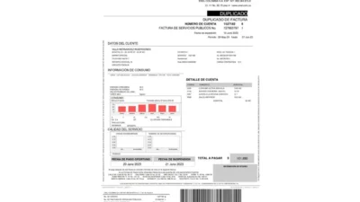 Colombia Enel Utility Bill Word And PDF Template (2 Pages)