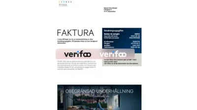 Stockholm TELE2 Utility Bill Template in Word And PDF Format