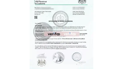 UK tax Document Template