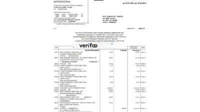 France La Banque Postale Bank Statement Template in Word and PDF Format