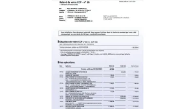 France La Banque Postale Bank Statement Template in Word and PDF Format