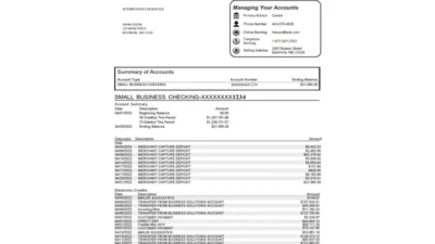 USA Maryland Howard Personal Bank Statement Template (4 pages)