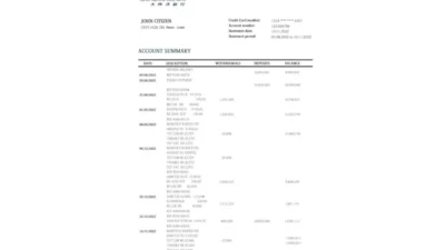 Timor Leste BNU Bank Statement Template