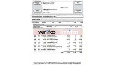 Paraguay Banco GNB Bank Statement Template in word and pdf format